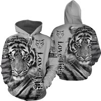 New Animal Tiger 3d Printed Hoodie Joggers Sets - Elwy-16