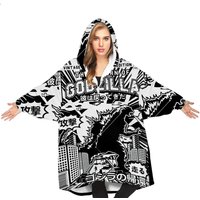 Kids Blanket Hoodie God Zilla Gojira Kaiju Blanket Hoodie