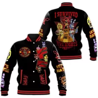 Five Nights At Freddy’s I Survived Christmas Baseball Jacket