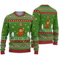 Super Mario Ugly Christmas Sweater - Mario Family Design