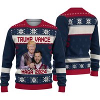 Trump Vance 2024 Ugly Christmas Sweater - Holiday Humor