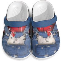 Chicken In Jean Funny Clogs Shoes