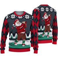 Santa Love Golf Ugly Christmas Sweater For Men And Women