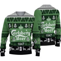 Carlssberg Beer Ugly Christmas Sweater, Beer Lover Sweater