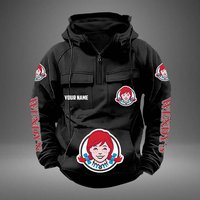 Custom Name Wendy's Cargo Hoodie, Wendy's Printed Cargo Hoodie