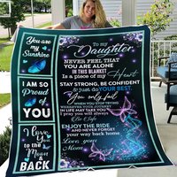 Personalized To My Daughter Fleece Blanket Birthday Gift For Daughter Christmast