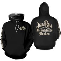 Jelly Roll Beautifully Broken Country Hoodie 3d