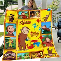 Personalized Curious George Blanket Curious George Fleece Blanket