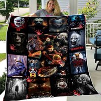 Plush Fleece Blanket Horror Poster Blanket, Horror Poster Blanket