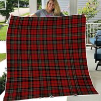 Royal Stewart Tartan Pattern Sherpa Fleece Blanket