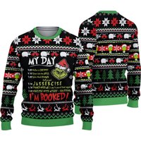 My Day I'm Booked Grin Ugly Christmas Sweater, Xmas Lover Ugly Sweatshirt