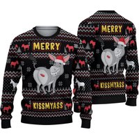 Merry Kissmyass Donkey Christmas Ugly Sweater, Donkey Xmas Shirt,