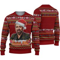 Nicolas Cage Ugly Sweater, Saint Nicholas Christmas Sweatshirt, Jolly Old St