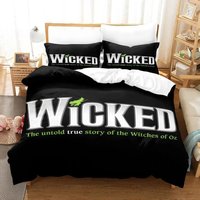 Wicked Musical Broadway Drama Bedding Set Single Twin Full Queen King Size Bed Set