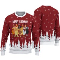 Chickens Christmas Ugly Sweater, Merry Chickmas Ugly Sweatshirt