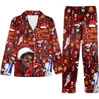 Christmas Mj Pajamas Set, King Of Pop Pjs Christmas, Mj Holiday Pajamas