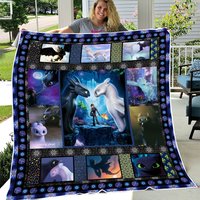 How To Train Your Dragon Cute Blanket, Dragon Animated Movie Fleece Blanket