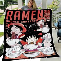 Anime Ramen Contest Woven Blanket Manga Blanket