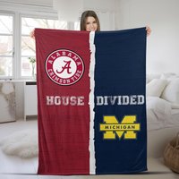 Custom House Divided Blanket, House Divided Baseball, Basketball Team Blanket