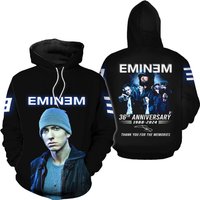 Eminem 36th Anniversary 1988-2024 Thank You 3d Hoodie