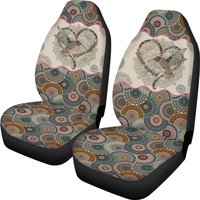 Hummingbird Heart Vintage Mandala Car Seat Covers, Car Seat Protector