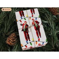 Trump Dance Santa Light Christmas Wrapping Paper