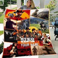 Personalized Red Dead Redemption 2 Fleece Plush Fleece Blanket
