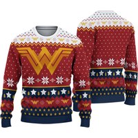 Super Heroes Wonder Woman Christmas Ugly Sweater