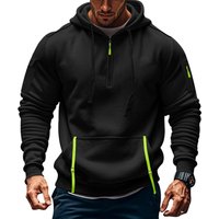 Tactical Hoodies For Men Quarter Zip Pullover Vintage Workout Hoodies