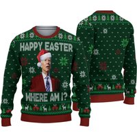 Happy Easter Where Am I Ugly Sweater, Funny Joe Biden Ugly Sweater