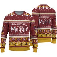 Merry Christmas Muggle Ugly Sweater, Potter Christmas Ugly Sweatshirt