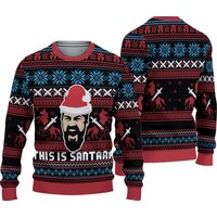 Christmas Ugly Sweater ,this Is Santaaa Quotes Sweater, Action Movie Christmas Sweater