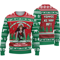 Die Hard Hans Gruber Christmas Ugly 3d Sweater, Christmas Gift