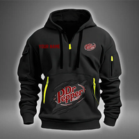 Personalized Name Dr Pepper 2d Quarter Zip Hoodie