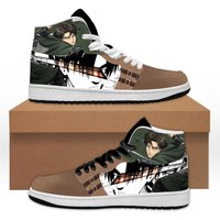 Levi Ackerman Anime Mid Top Shoes Custom Sneakers