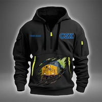 Personalized Name Csx Transportation 2d Quarter Zip Hoodie