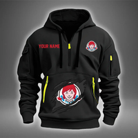 Personalized Name Wendy's 2d Quarter Zip Hoodie Xths2707