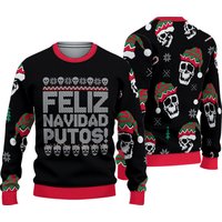 Feliz Navidad Putos Chrismas Ugly Christmas Sweater (aop) Size S-5xl