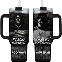Rod Wave Tumbler 40oz, Personalized Rod Wave Stainless Tumbler, Last Lap Tour Tumbler, Rod Wave Rapper Tumbler, Rap Music Tour Gift