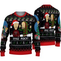 Christmas Beavis And Butthead Ugly Sweater, Funny Christmas Sweater