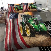 Beautiful American Tractor 3d Bedding Set