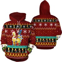 Christmas The Simpsons Hoodie, Simpsons 3d Hoodie, Homer Simpson Hoodie