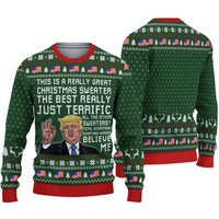 Humorous Trump Ugly Christmas Sweater, Trump This Is The Greatest Ugly Sweater