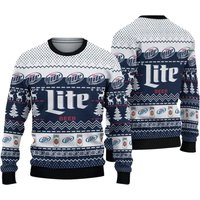 Miller Lite Christmas Sweater, Christmas Gift For Men Women