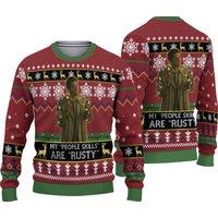 Misha Collins My People Skills Are Rusty Christmas Ugly Sweater Vintage