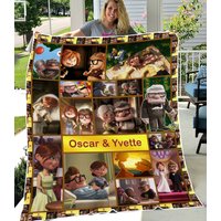 Personalized Up Movie Fleece Blanket | Carl & Ellie Fleece Blanket
