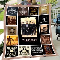 Tombstone Fleece Blanket, Tombstone Blanket, Western Movie