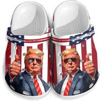 Trump American Flag Clogs | Maga | American Flag Slippers