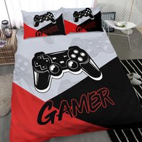 Game Console Comforter Set 3d Gaming Geometric Lightweight Microfiber Gamer Bedding Sets