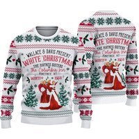 White Christmas Ugly Sweater, Haynes Sister Chirstmas Sweater, Christmas Movie